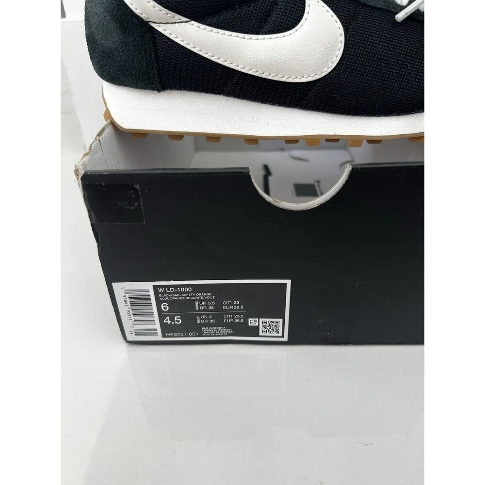 NIKE LD 1000 Black White Sail Safety Orange Classic Colorway NEW Womens 6 4.5 y - Picture 6 of 16